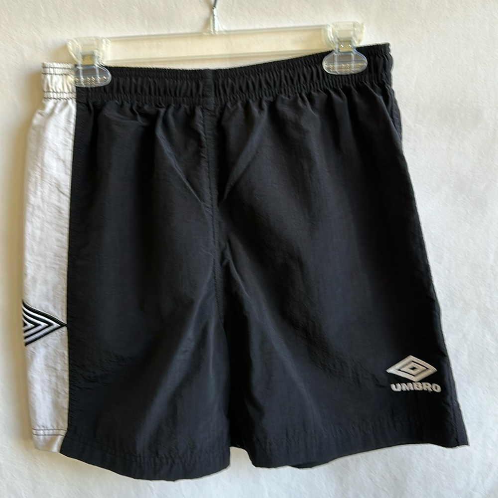 Umbro black and white athletic shorts, size YXL